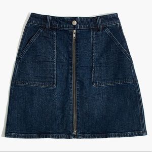 Madewell Zipper Denim Skirt